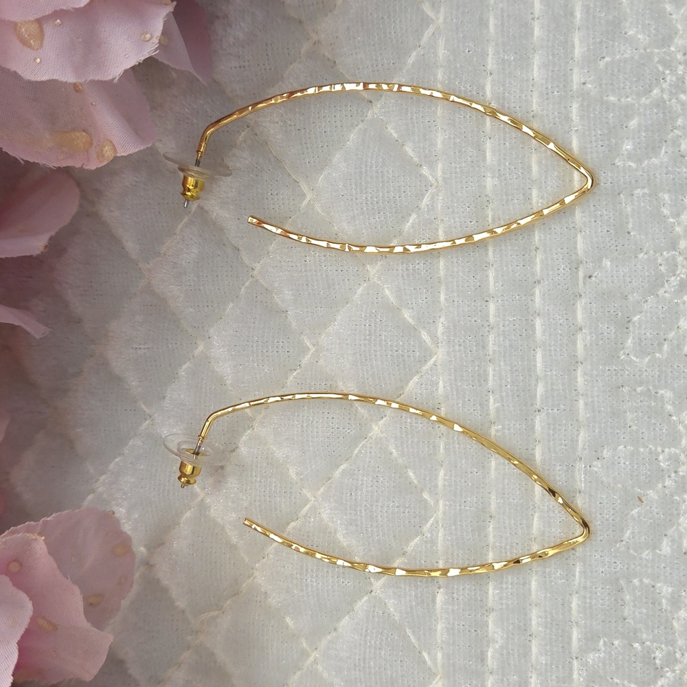 Gold Hoop Earrings - Picture 3 of 3